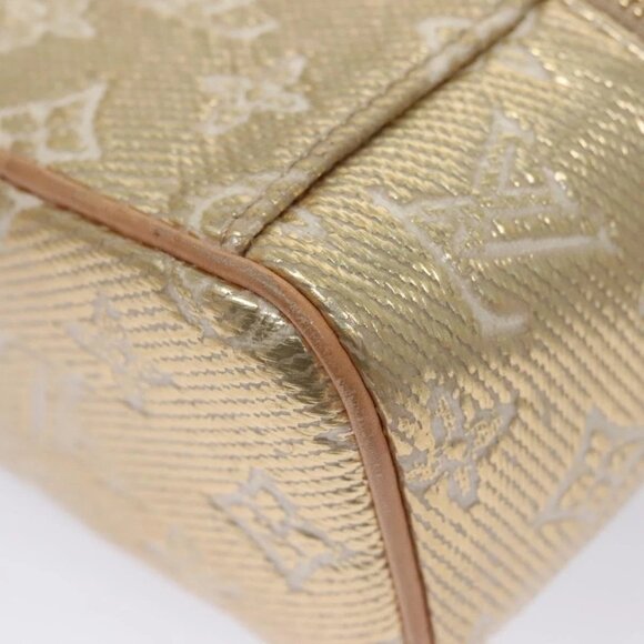 LOUIS VUITTON Monogram Laminated Jacquard Microvanity Gold M22920 LV Auth EC760S - Picture 4 of 16